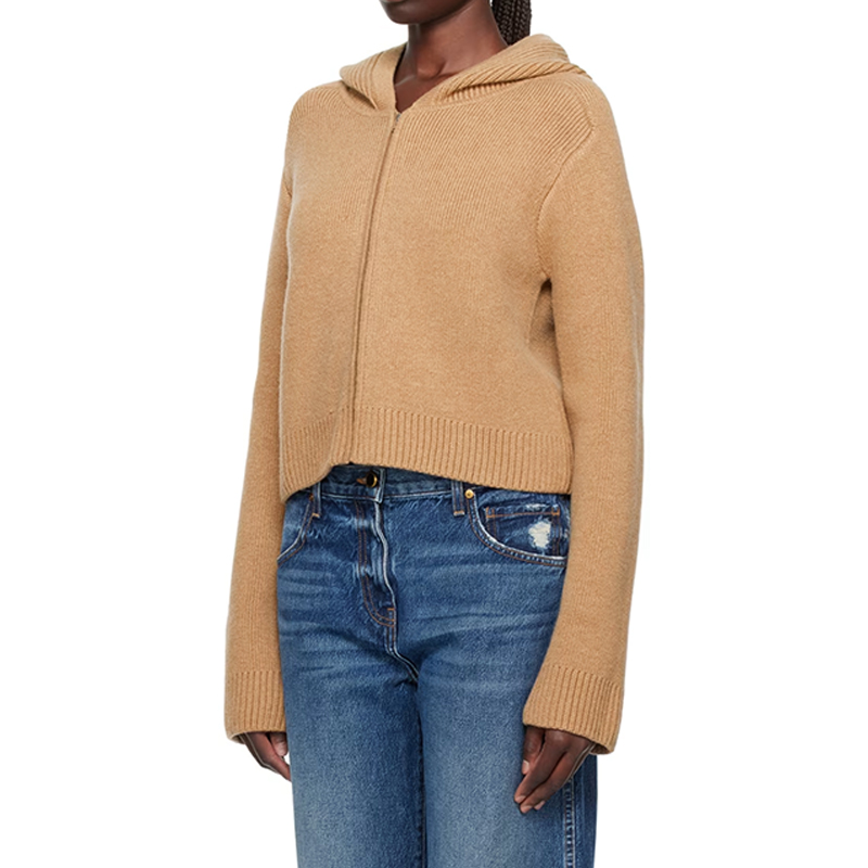 hongfeng produces women's waffle knit hoodie.women stitch hoodies
